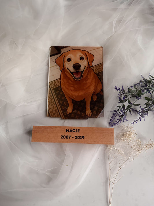 Dog Memorial Acrylic Plaque – Personalized Pet Tribute