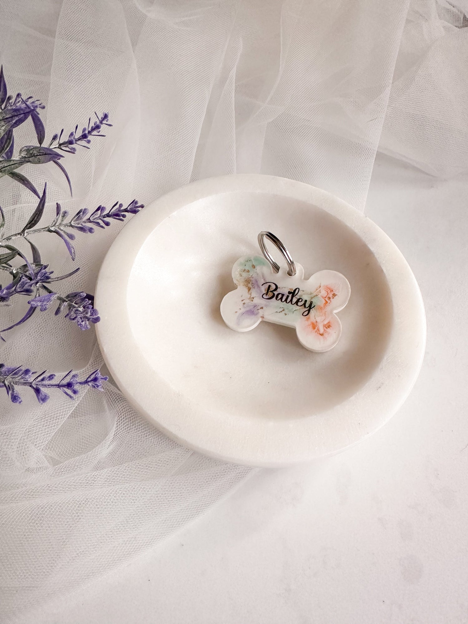Handcrafted personalized pet ID tag with custom design for dogs, cats, and other beloved pets