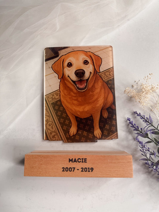 Dog Memorial Acrylic Plaque – Personalized Pet Tribute