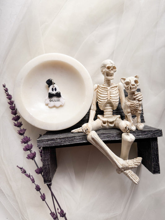 Boo-tiful Ghost with hat - Pet Tag for Dogs, Cats & All Pets