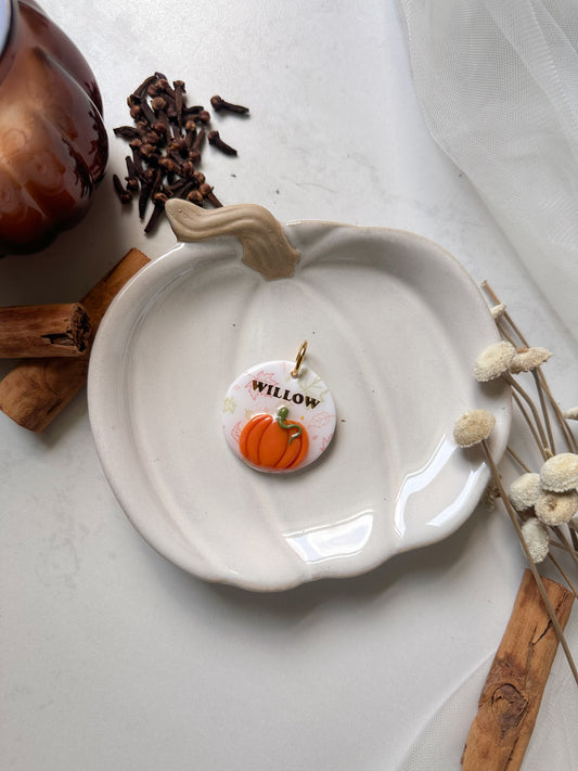 Autumn Pumpkin - Personalized Pet Tag for Dogs & Cats